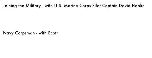 Military - with Captain David Hooke&#10;￼